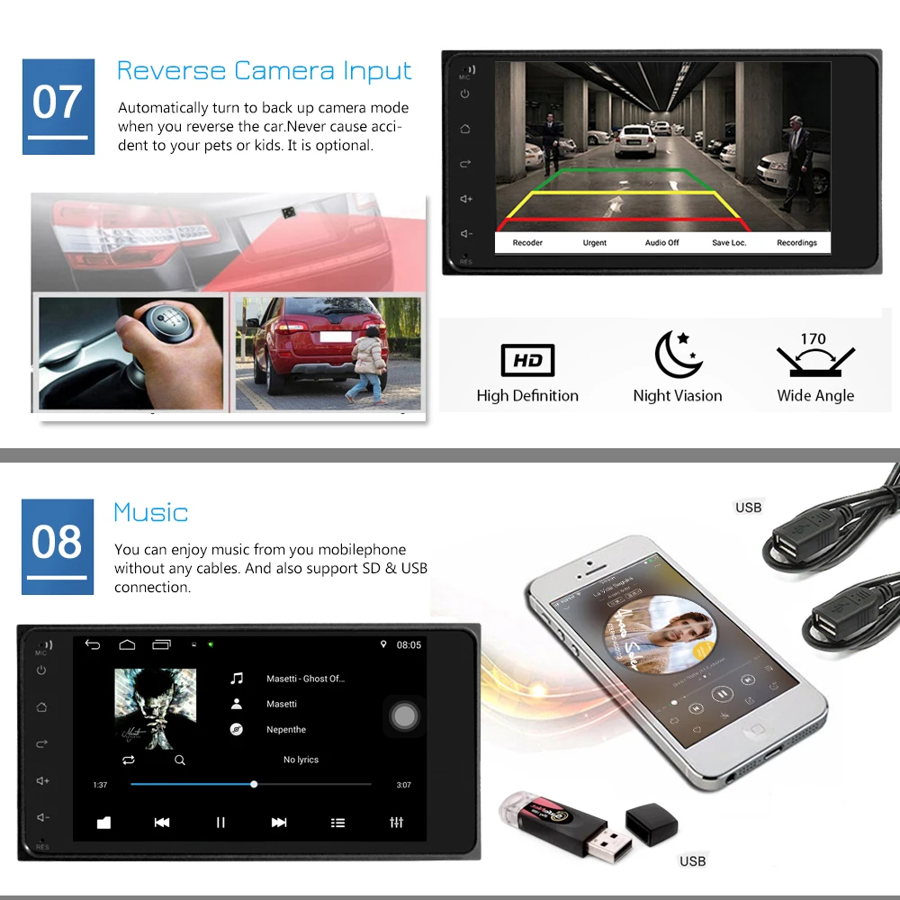 Panlelo S11 для Toyota 2 Din Android автомобильный стерео " 1080 P Авторадио четырехъядерный 2din Android головное устройство gps навигация 200*100 радио