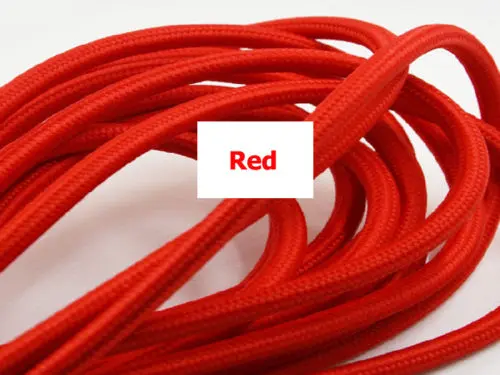 red color 8 м тканевый кабель Шнур винтажный подвесной светильник Электрический провод твист плетеный Ретро текстиль Электрический провод лампа плетеные кабели - Цвет: red color
