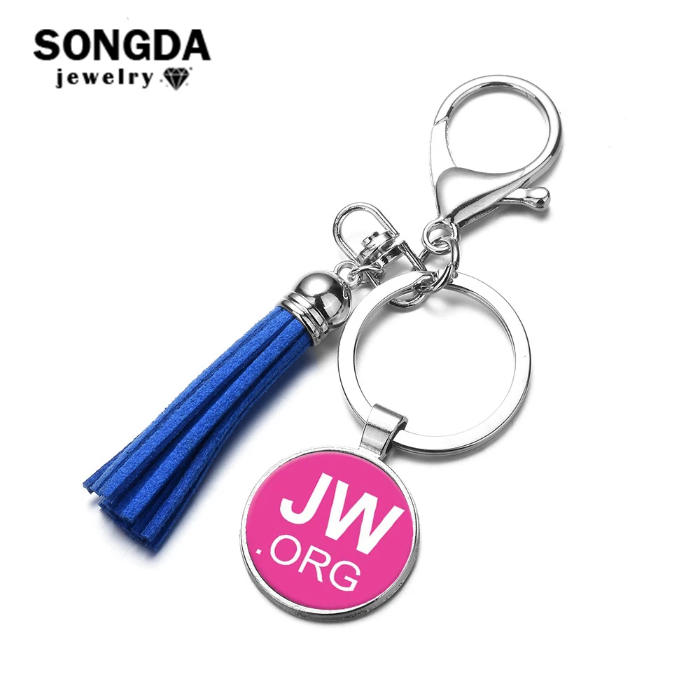 SONGDA Fine JW. Орг кольцо для ключей держатель кисточкой брелок Иеговы стеклянный