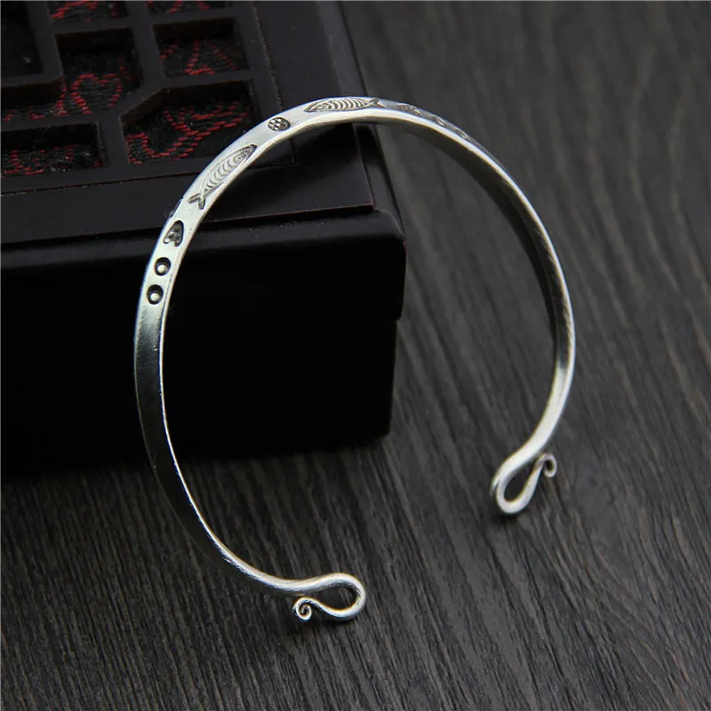 C &amp R Настоящее серебро 999 пробы браслет для женщин маленькая рыба Открытие