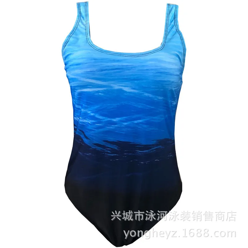 2019 новый сексуальный открытый женский купальник Цельный градиентный купальный