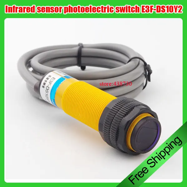М18 Инфракрасный индукционный фотоэлектрический выключатель E3F-DS10Y2 диффузный отражательный датчик AC обычно закрытого типа питания для питателя.