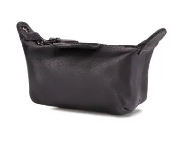 black Форма для пельменей, кошельки из натуральной кожи, кошелек для монет, Женский мини-кошелек, сменные кошельки, сумки для денег, держатель для ключей, маленький мешок на молнии - Цвет: black