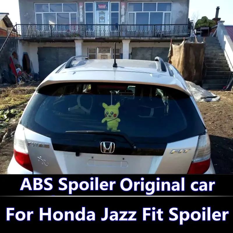 Для 2008-2013 Honda Jazz Fit спойлер высокого качества ABS Материал заднее крыло автомобиля
