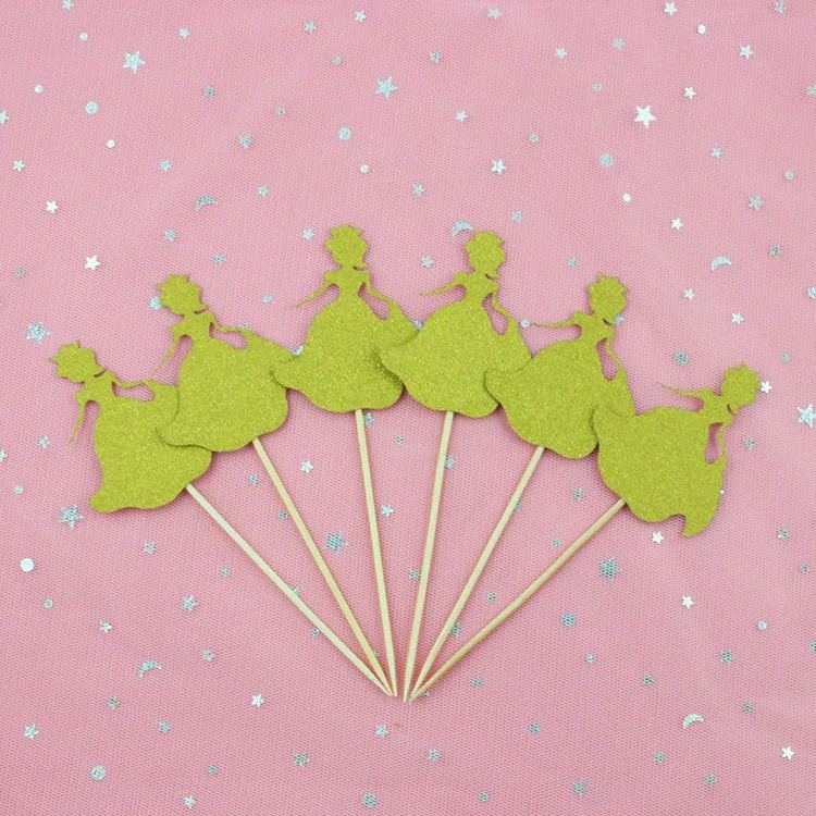 6 шт. детский душ для мальчиков и девочек принцесса кекс украшения дня рождения