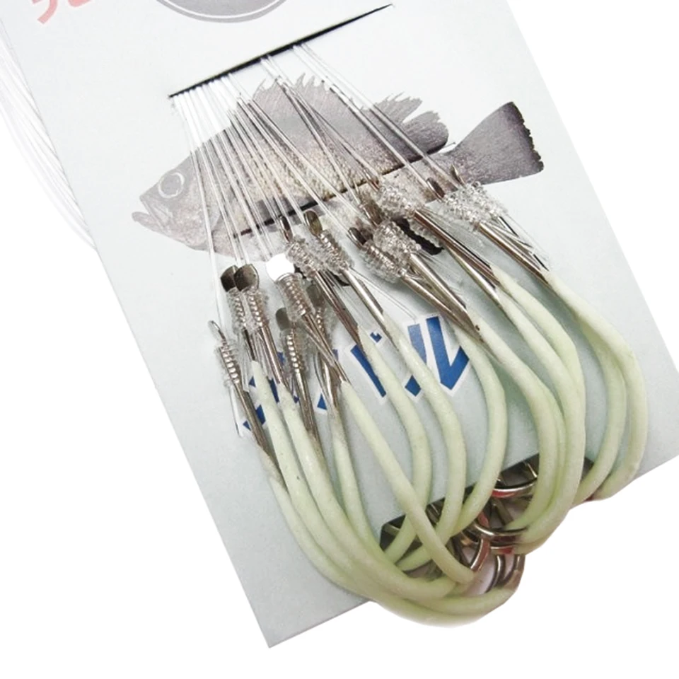 Luminous рыболовный крючок 12-30 # колючей крючки Pesca Рыбная ловля Рыбалка снасти