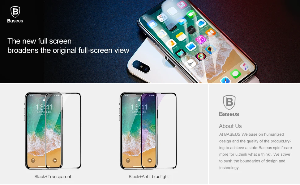 Baseus 0,3 мм закаленное стекло для защиты экрана для iPhone X 10 3D закаленное стекло Ультра тонкое полное покрытие защита закаленное стекло