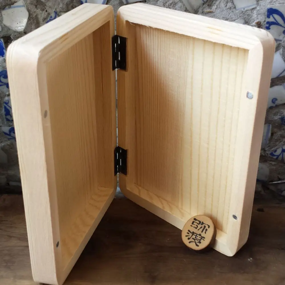 Натуральная деревянная цветная твердая деревянная коробка Zakka маленький размер для ювелирных изделий и мелочей коробка для хранения без логотипа 15*11*7 см