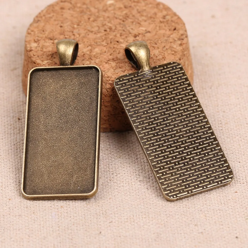 Onwear 20 шт. подходит для 19x38 мм основа кабошона rectange cameo оправа розовое