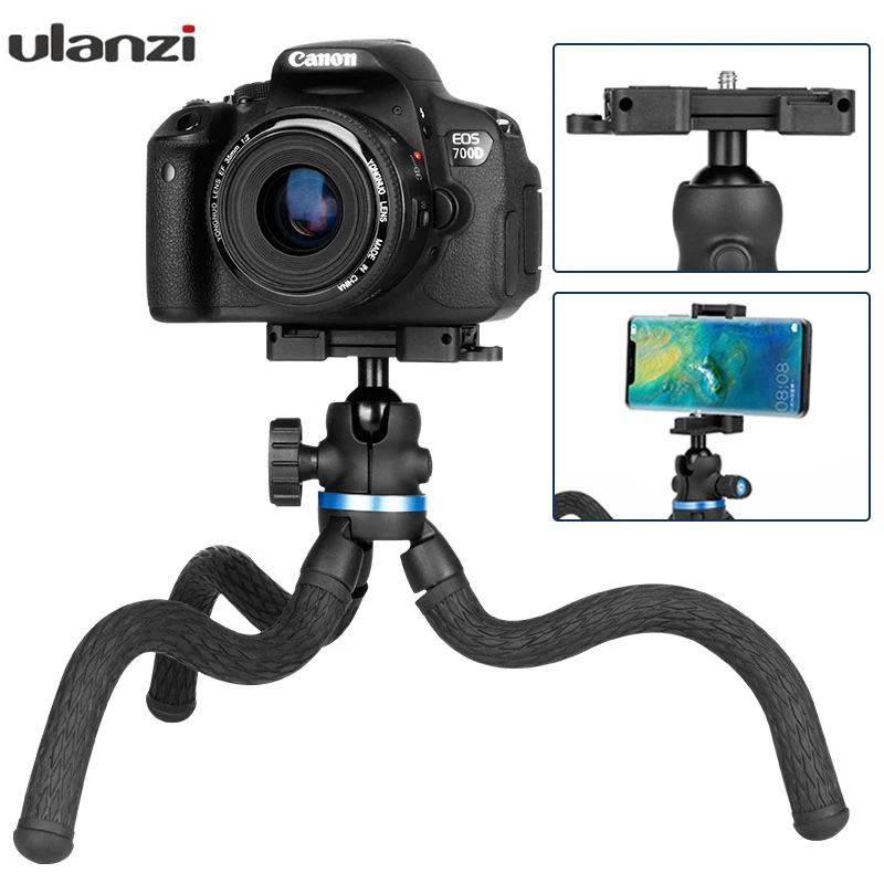 TT20S Гибкая камера DSLR штатив с телефона держатель для Canon sony Nikon Вертикальная стрельба Телефон осьминог штатив 2 в 1