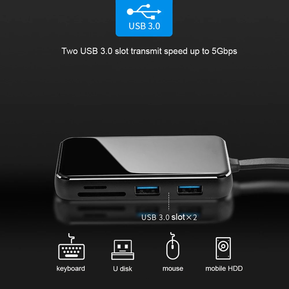 3 0 USB C концентратор HDMI RJ45 VGA док-станция для huawei mate 20 Pro 10 Macbook Surface 6 type samsung S8 S9 Plus ASUS