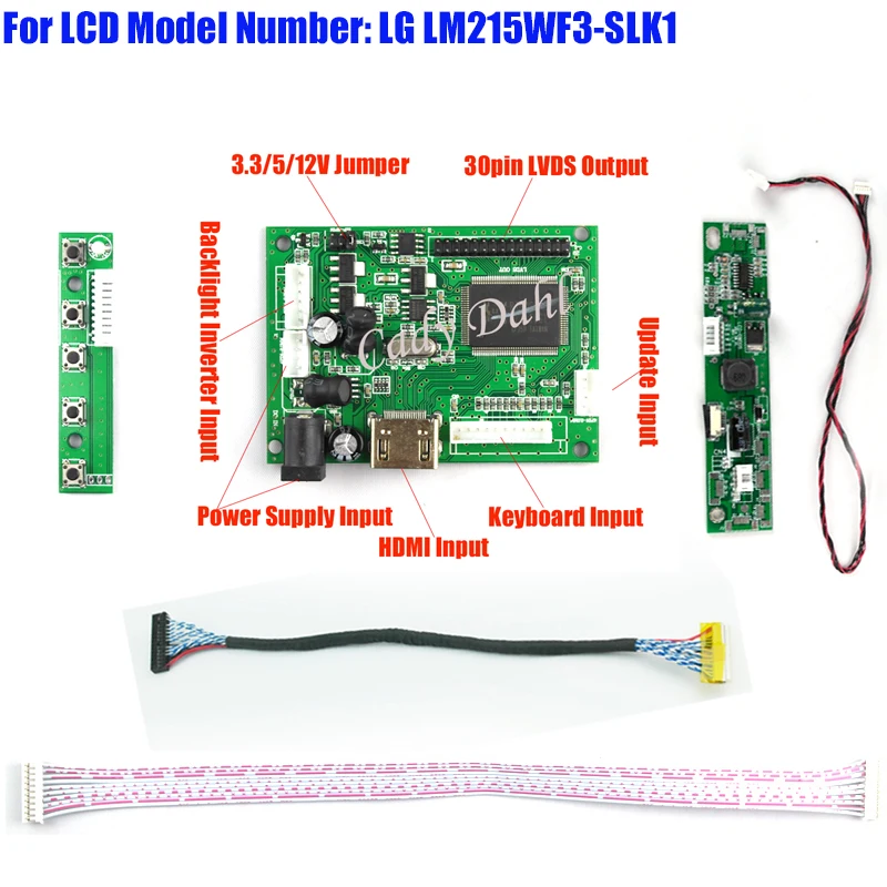 Модуль платы контроллера HDMI LCD + 30 контактный кабель LVDS инвертор светодиодный Ной