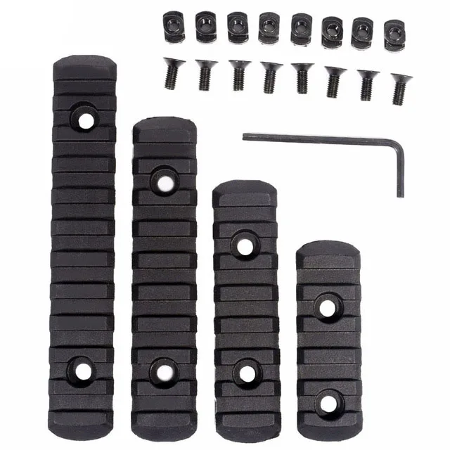 

4 pcs/set Tactical Airsoft Polymer Picatinny Rail M-LOK for MOE Handguard Laser Scope Hunting accessories