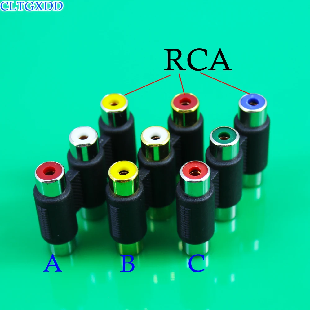 Cltgxdd 3 RCA тройной AV Аудио Видео гнездо Соединительный адаптер разъем|Соединители| |