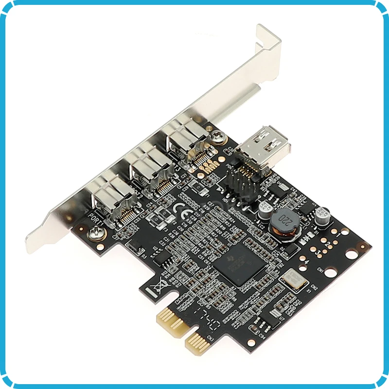 PCIE комбо 3x 1394b + 1x 1394a Firewire порты PCI Express контроллер карты 1394 ti чипсет|Платы