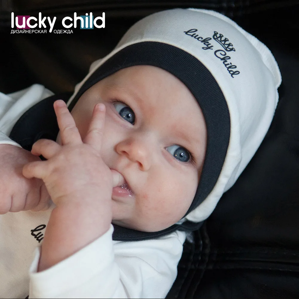 Чепчик Lucky Child без начёса для мальчиков и девочек арт. 29-10 1 шт (Шахматы) [сделано в