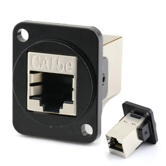 5 шт./лот D тип RJ45 Cat5e сетевой штекер Шасси панельный разъем аудио разъем|connector wire|rj45