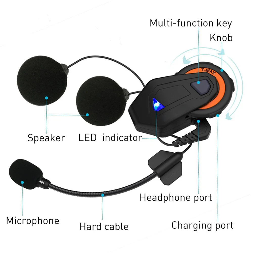 Bluetooth-гарнитура для мотоциклетного шлема 6 водителей | Автомобили и мотоциклы
