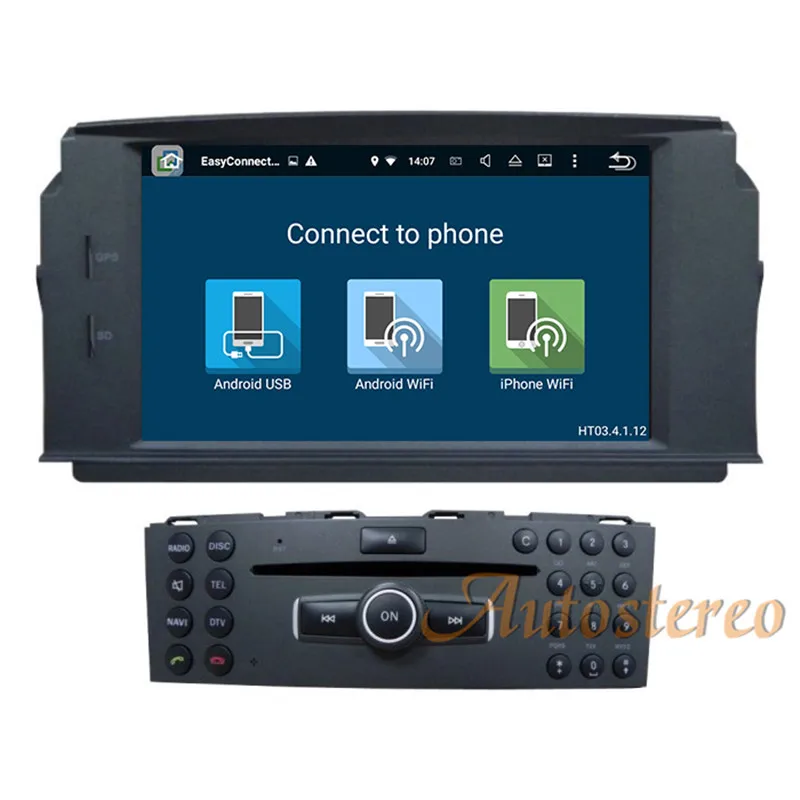 Новейший Android 9,0 автомобильный dvd-плеер gps навигация стерео радио блок для MERCEDES BENZ C Класс C200 C180 W204 авто мультимедиа
