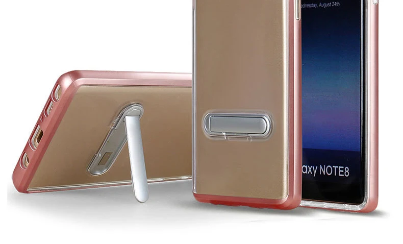 Прозрачный чехол CAPSSICUM с подставкой для samsung Galaxy Note 8, гибкая задняя крышка с подставкой из ТПУ для samsung Note8