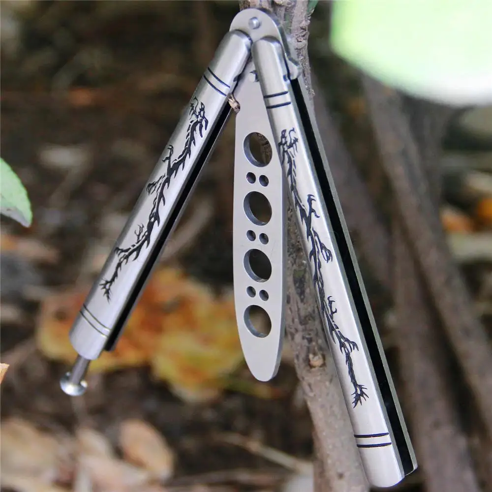 Без винтов металлические стальные ножи с бабочками BALISONG нож для тренера