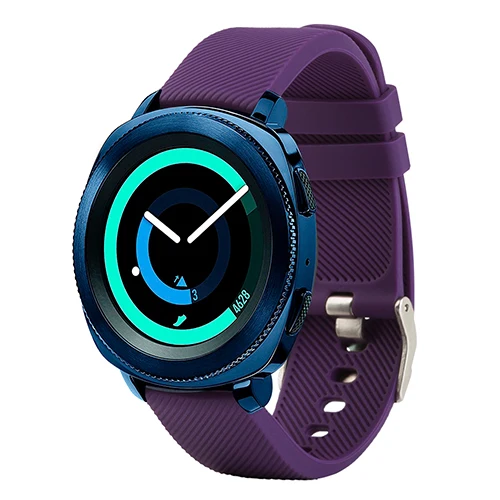 Purple Honecumi 20 мм силиконовый ремешок для часов Ремешок для Garmin Vivoactive 3/gear Sport/Garmin 645/Vivomove HR полосы ремешок - Цвет: Purple
