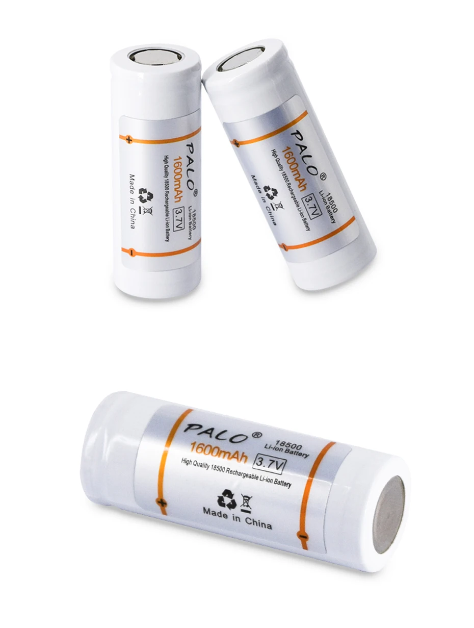 PALO 18500 батарея 3,7 V 1600mAh перезаряжаемая батарея 18500 Bateria recarregavel литий-ионная батарея с зарядным устройством