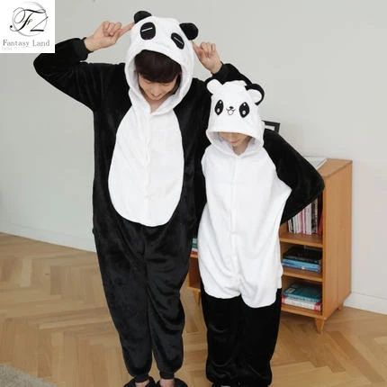 Новые взрослых Onesie Panda пижамы унисекс костюмы на Хэллоуин любителей |