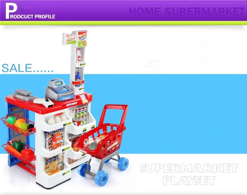 Ролевые игры игрушки Детская кухня игрушечная кухонная посуда бакалейные тележки для покупок супермаркет торговый стенд корзина кассовые аппараты