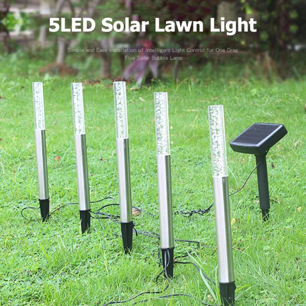 

5 LED Lawn Solar Light Outdoor Waterproof Bubble Lamp Landscape Lights High Quality
