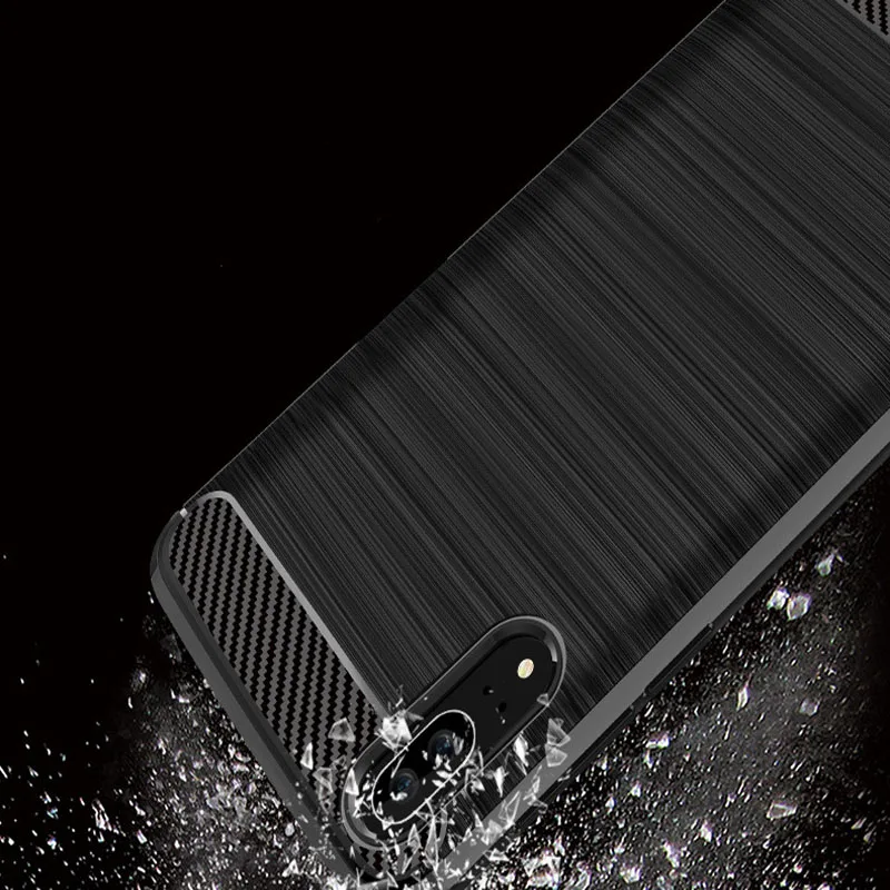 Чехол для huawei P20 крышка из углеродного волокна Защита мягкий силиконовый задняя