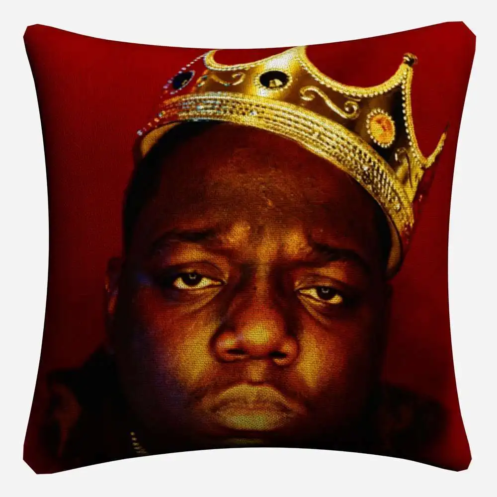 2pac Biggie в стиле "хип-хоп" музыкальная декоративная наволочка для подушки для дивана размером 45*45 см льняная подушка крышка домашний декор Чехлы на диванные подушки, подушки - Цвет: 1