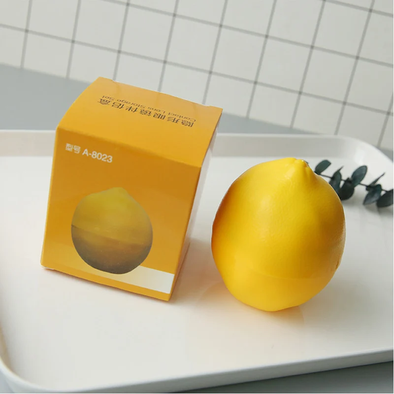 lemon Милый мультяшный чехол для контактных линз с фруктами, дорожный набор с зеркальными глазные контактные линзы, дорожный контактный контейнер для линз для женщин - Цвет: lemon