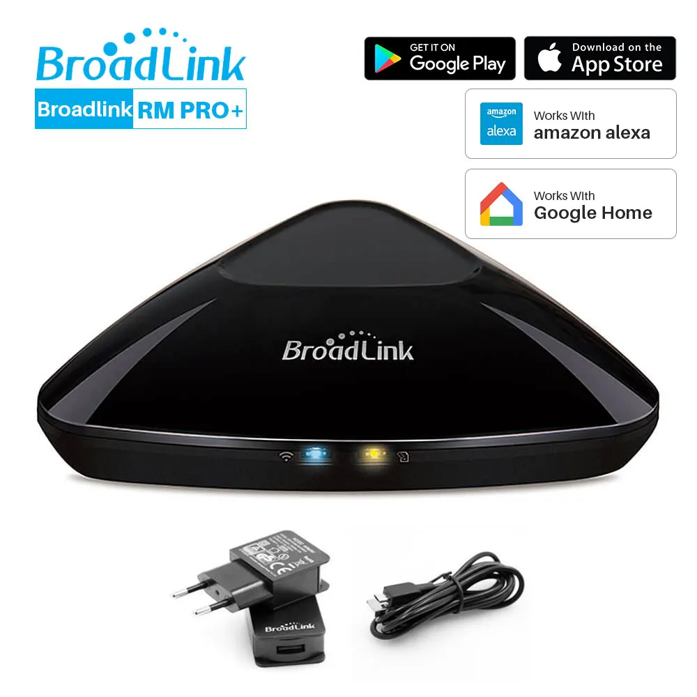 RM Pro-EU Plug Broadlink RM Pro+ RM Mini3 Универсальный Интеллектуальный пульт дистанционного управления 4G WiFi IR RF работает с Alexa Google Home мини умный дом - Комплект: RM Pro-EU Plug
