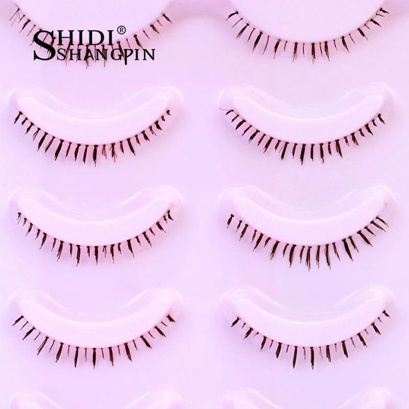 5 пар прозрачных накладных ресниц Lahes натуральные длинные ресницы ручной работы