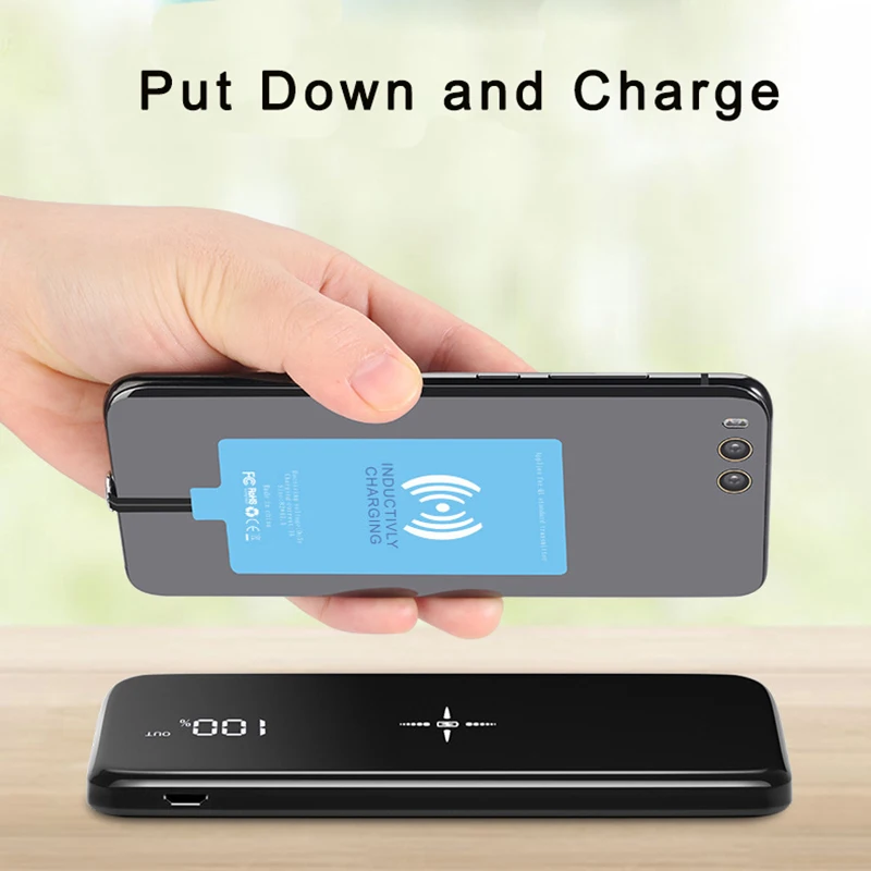 Беспроводной зарядный приемник Универсальный Android qi Micro USB Type-c Беспроводное