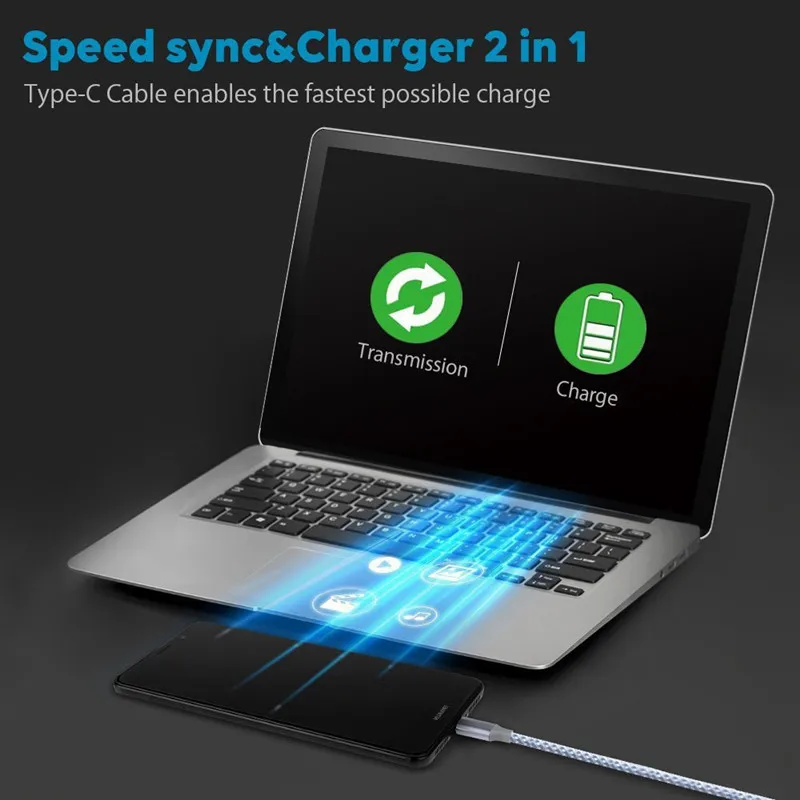 USB Type C нейлоновый плетеный шнур для быстрой зарядки Samsung Galaxy S9 S8 Note 9 8 A3 A5 A7 2017 Huawei P20