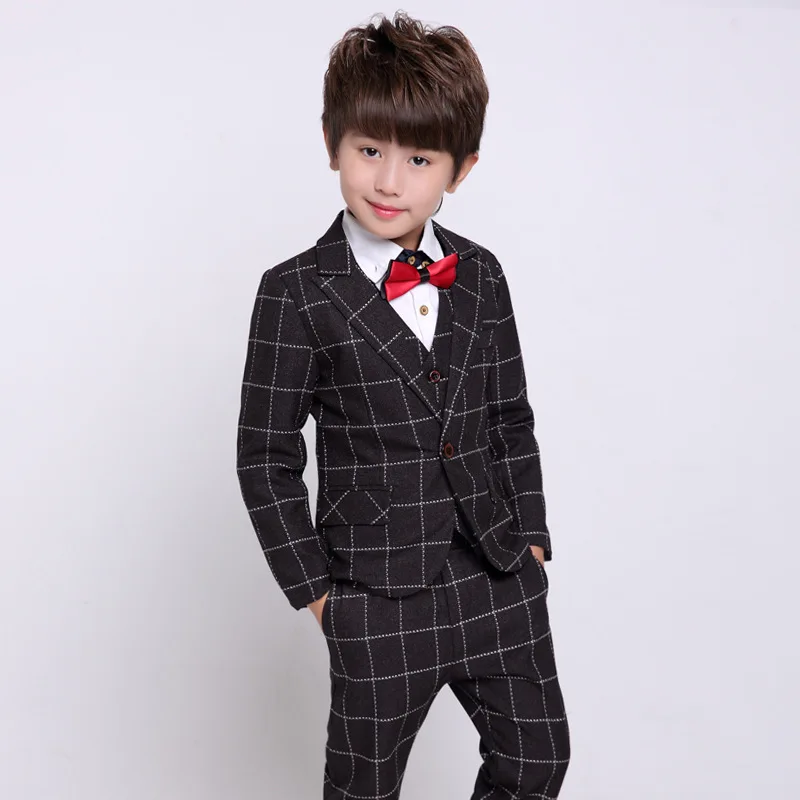 4 шт. комплект одежды для мальчиков Блейзер жилет брюки галстук|Блейзеры| |