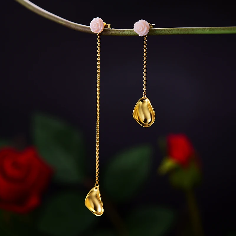 Lotus Fun реальные 925 серебро ручной работы дизайнер ювелирных украшений Sea Shell Нежная