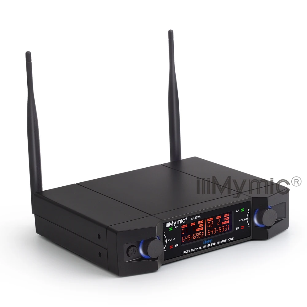 IiiMymic IU 302C UHF 600 700 МГц двухканальный корпус + лацкан гарнитура Ручная