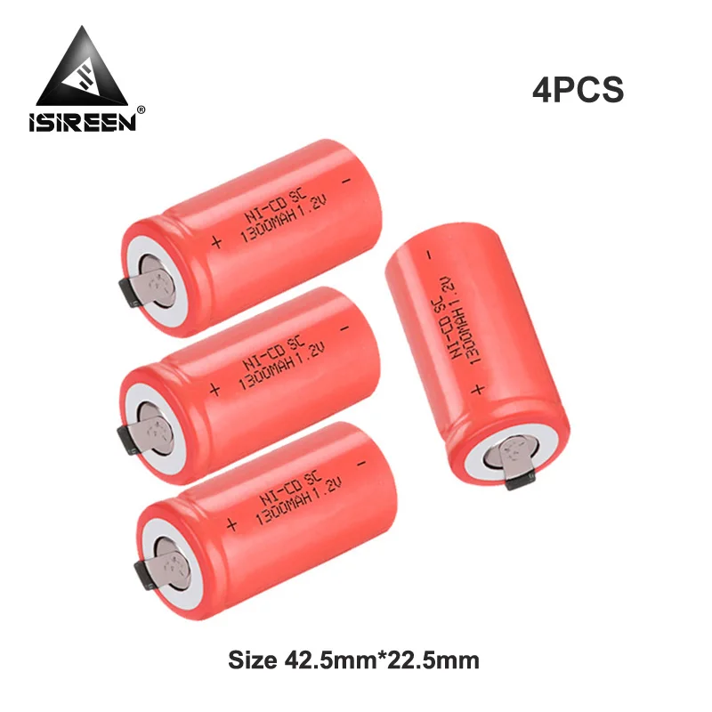 DIY 3,6 V 4,8 V 6V 7,2 V 9,6 V 10,8 V 1300 V аккумуляторные батареи 1,2 mAh Subc Ni CD V перезаряжаемые SC Ni-CD батареи аккумулятор электрический