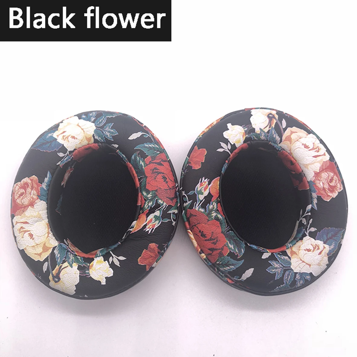 black flower Сменные амбушюры, подушки, амбушюры для студии 2,0 Studio 3 B0500 B0501, беспроводная гарнитура, проводные наушники, аксессуары для ремонта - Цвет: black flower