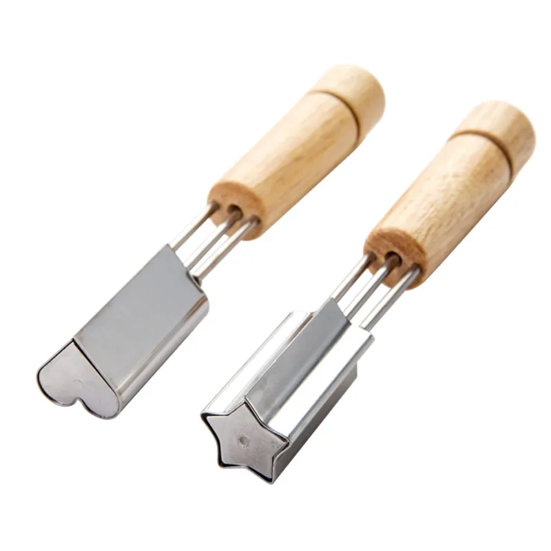 1 шт. резак для печенья с деревянной ручкой из нержавеющей стали DIY формы резаки