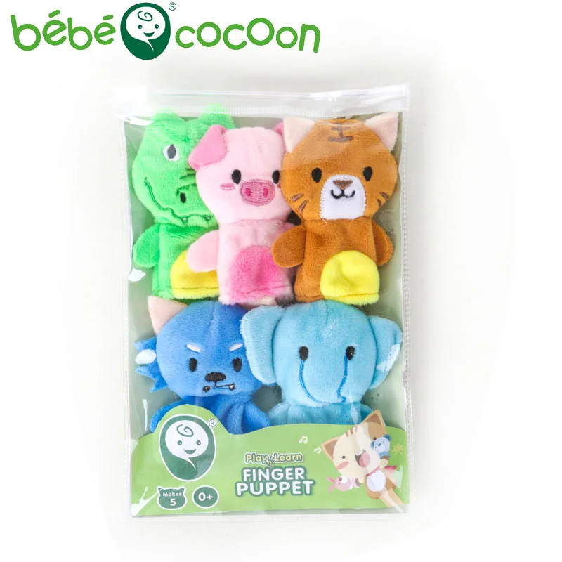 Bebecocoon 5 шт. случайный мультфильм биологическая Животные пальцем кукольный