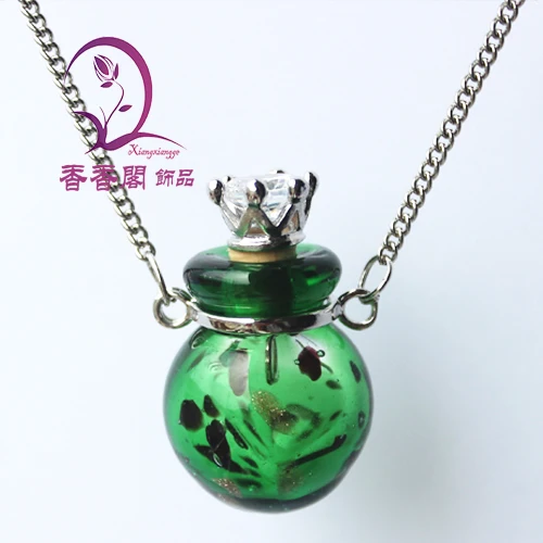 1 шт. духи из муранского стекла ожерелье в форме бутылки аромата флаконы для