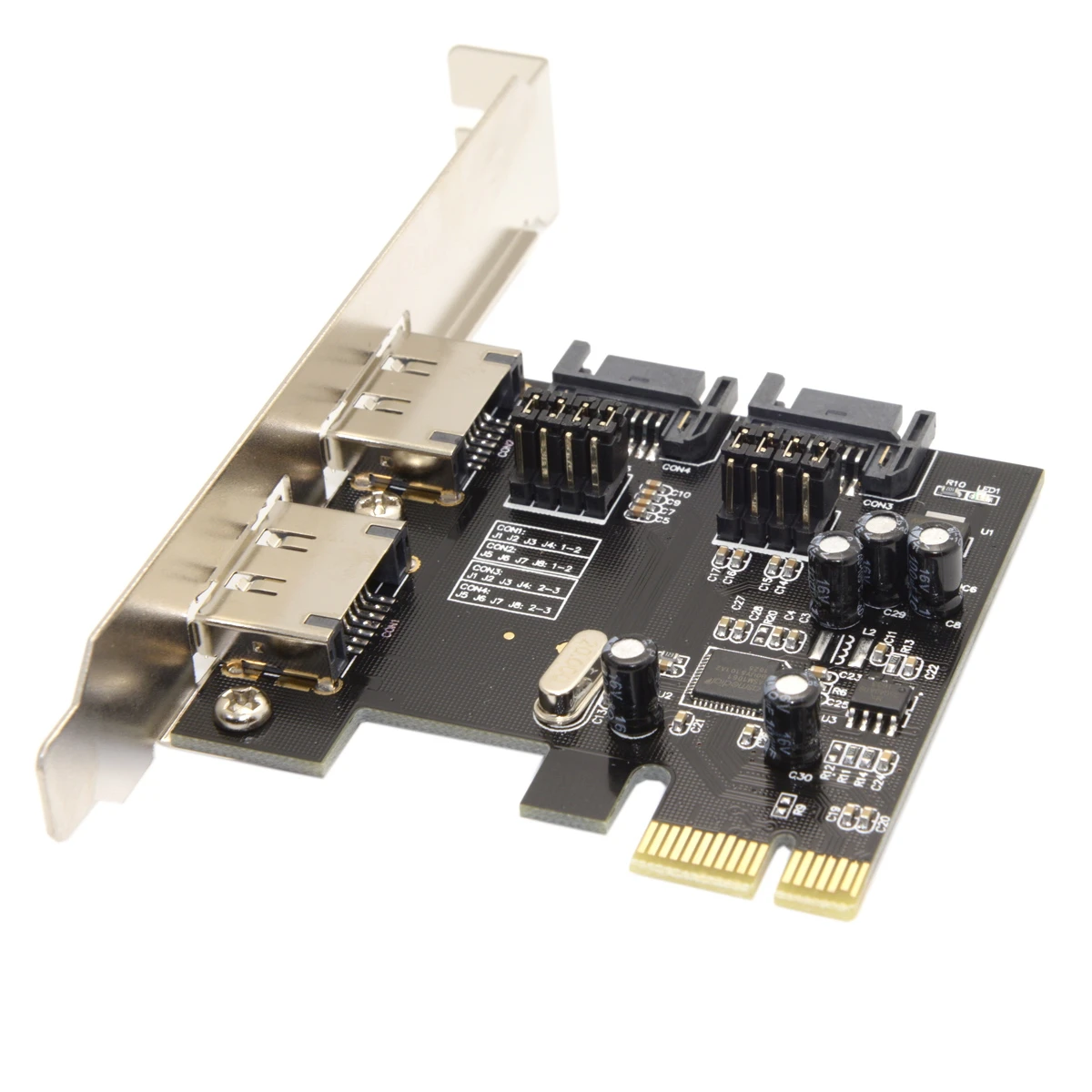 Плата расширения PCI-E на 4 порта SATA 3 0 ESATA PCIE SATA3 6 Гбит/с | Компьютеры и офис