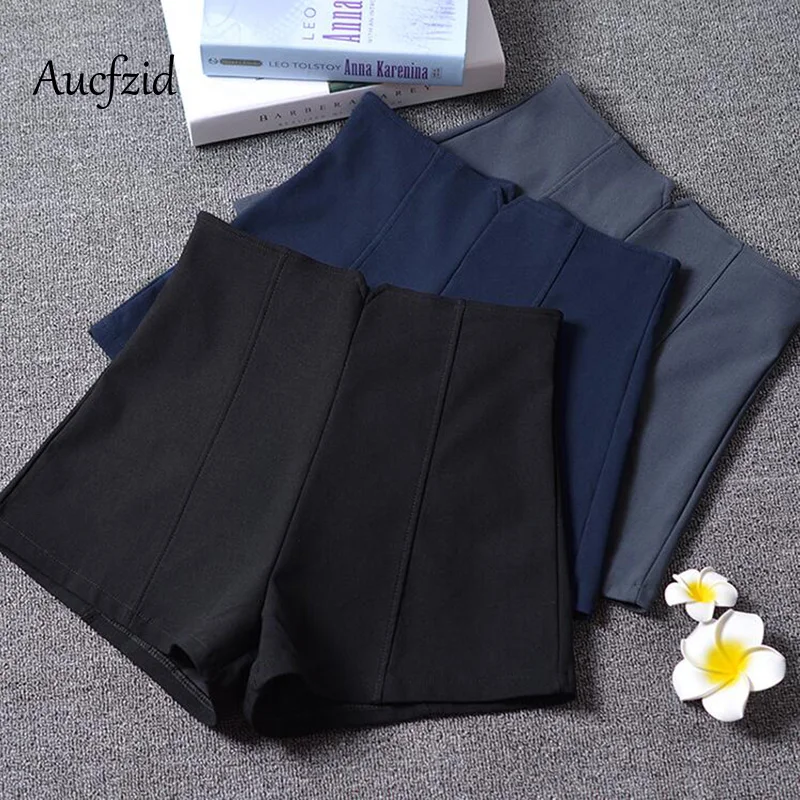 Aucfzid Summer High Waist Shorts Women Skinny Slim Oversize Pants Casual Fashion Office A018 | Женская одежда