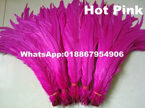 hot pink Новинка! 500 шт./лот 14-16 дюймов/бежевый белый Высокое качество петух хвост/DIY украшения - Цвет: hot pink