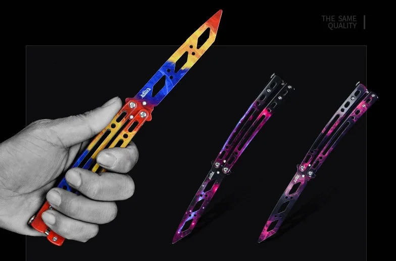CSGO Бабочка нож модель игрушки для взрослых складной нож подарок лезвие balisong практика не острый