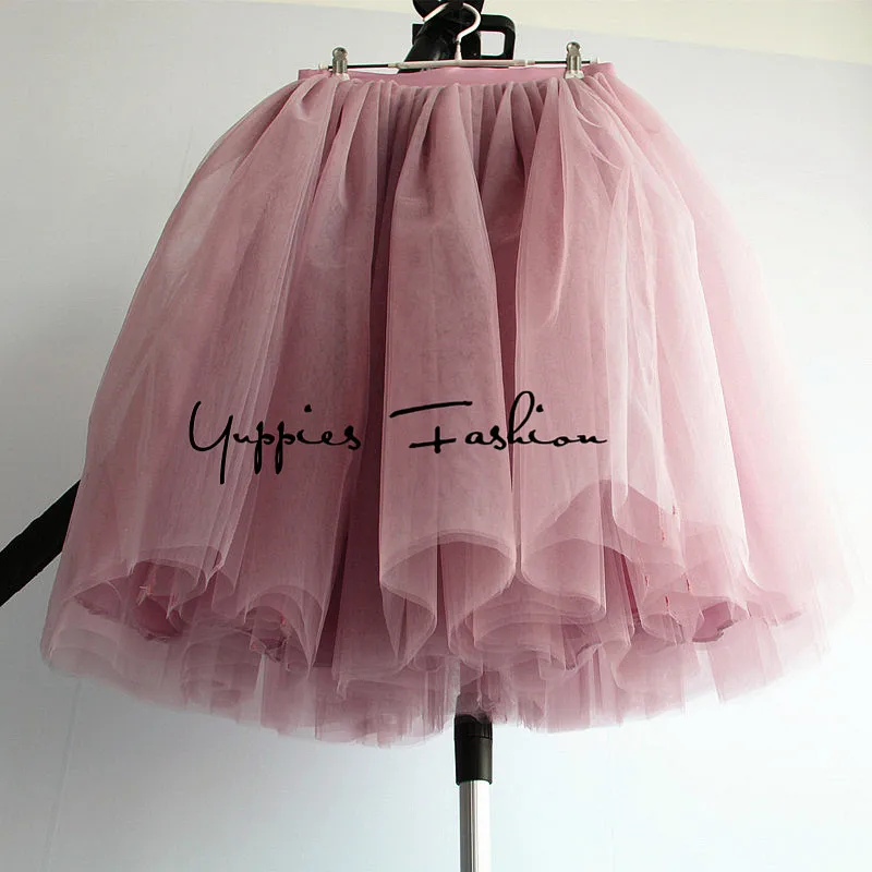 [Скрытая молния] Модные 7 слоев фатина детское платье пачка с фатиновой юбкой юбки